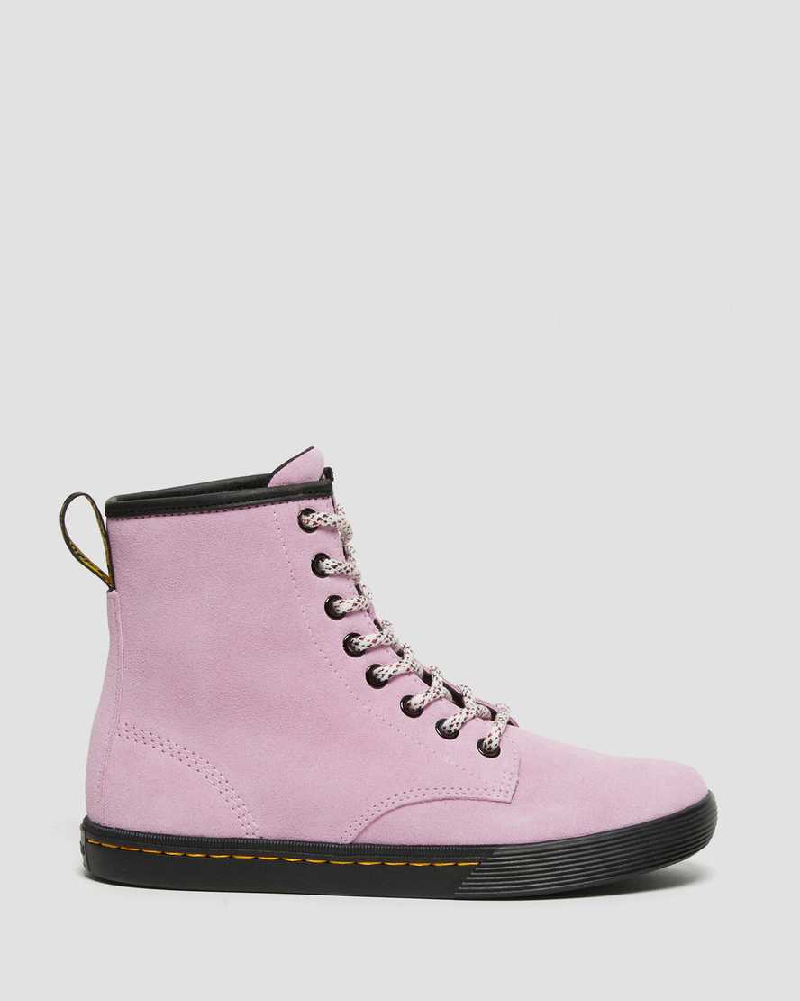 pinkfarbene dr. martens sheridan damen-freizeitstiefel