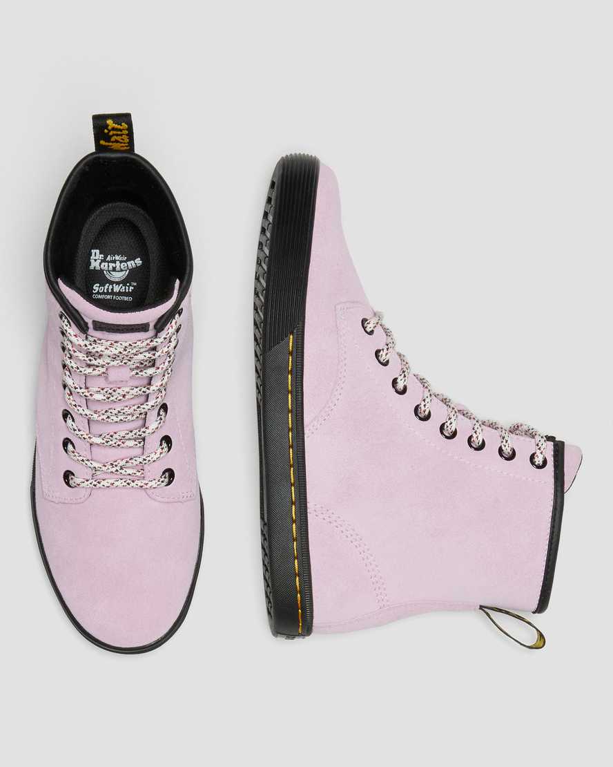 pinkfarbene dr. martens sheridan damen-freizeitstiefel