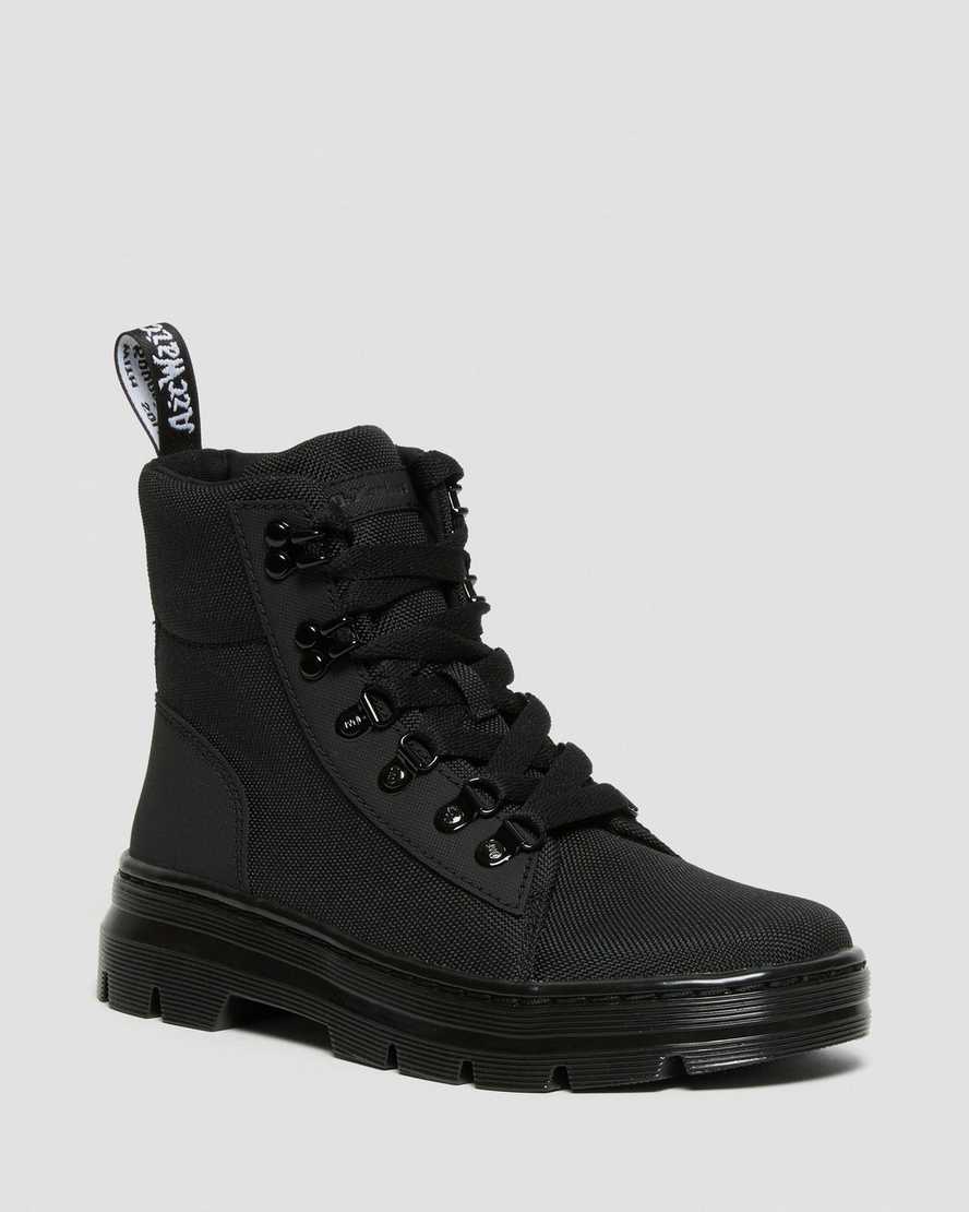 schwarze dr. martens combs poly damen-freizeitstiefel