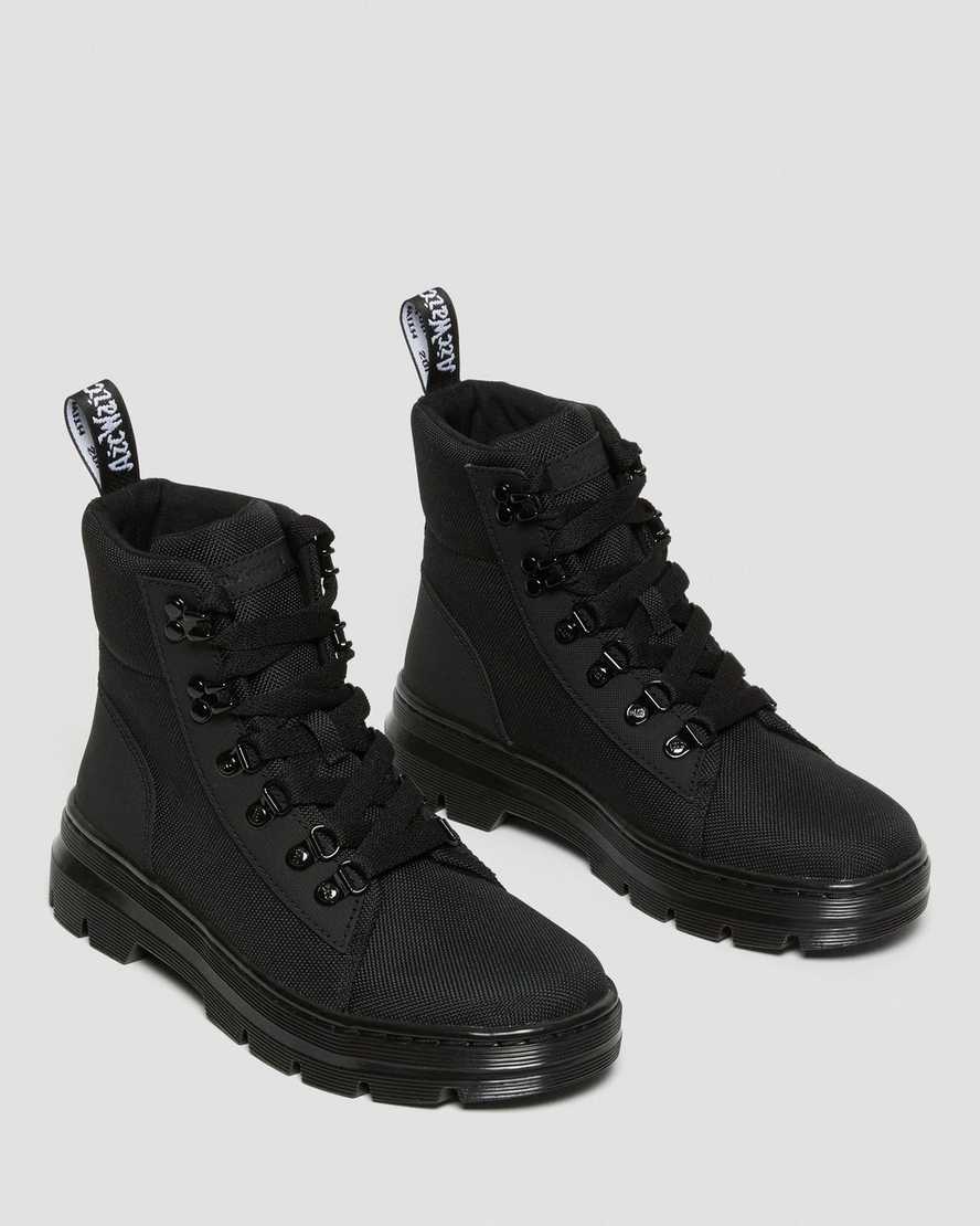 schwarze dr. martens combs poly damen-freizeitstiefel