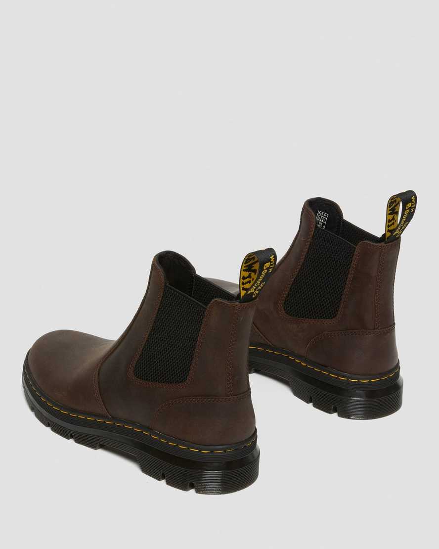 braune dr. martens embury crazy horse damen-freizeitstiefel