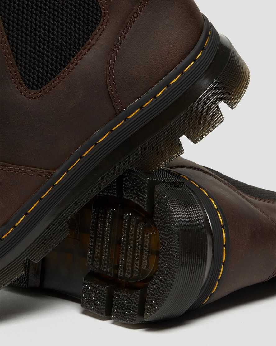 braune dr. martens embury crazy horse damen-freizeitstiefel