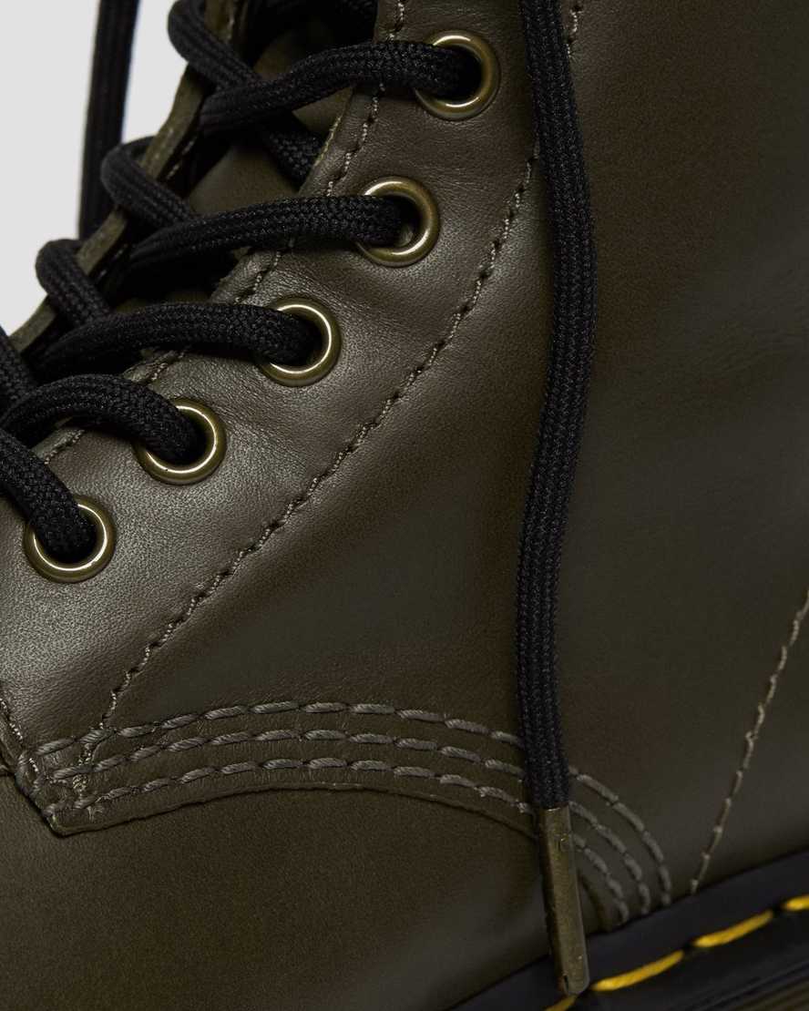 olivgrüne dr. martens 1460 pascal wanama damen-freizeitstiefel