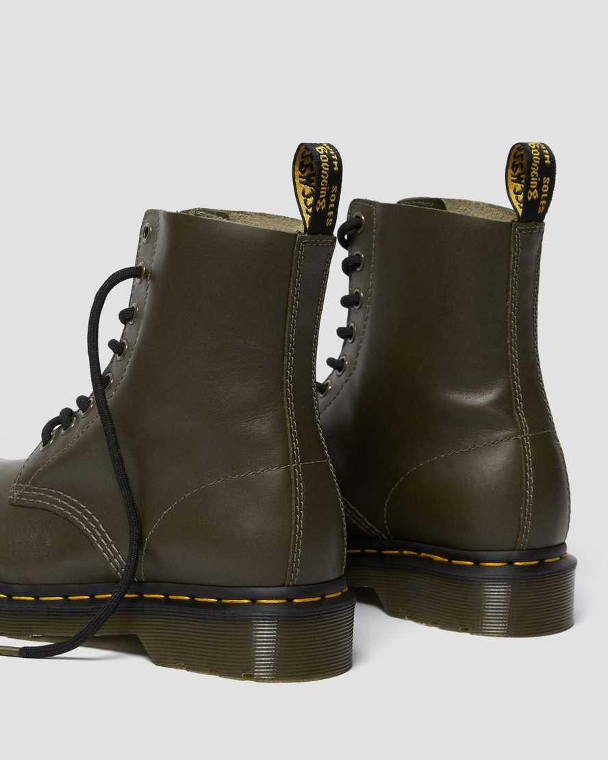 olivgrüne dr. martens 1460 pascal wanama damen-freizeitstiefel
