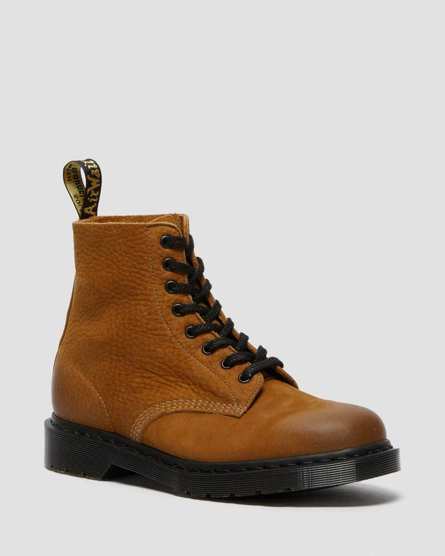 hellbraune dr. martens 1460 pascal titan damen-freizeitstiefel hergestellt in england