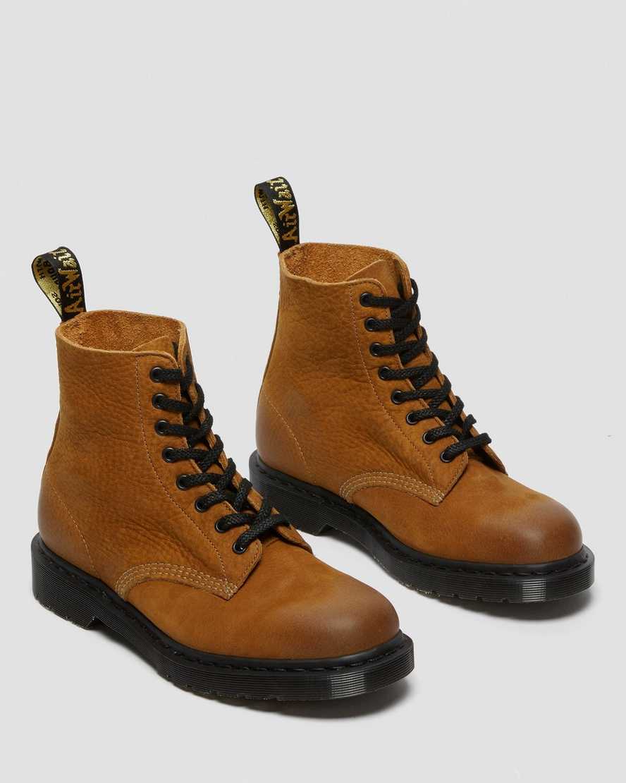 hellbraune dr. martens 1460 pascal titan damen-freizeitstiefel hergestellt in england