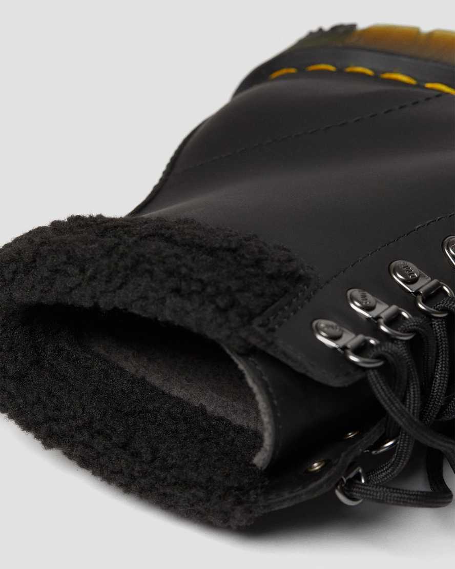 schwarze dr. martens 1460 dm wintergrip fleece damen-freizeitstiefel