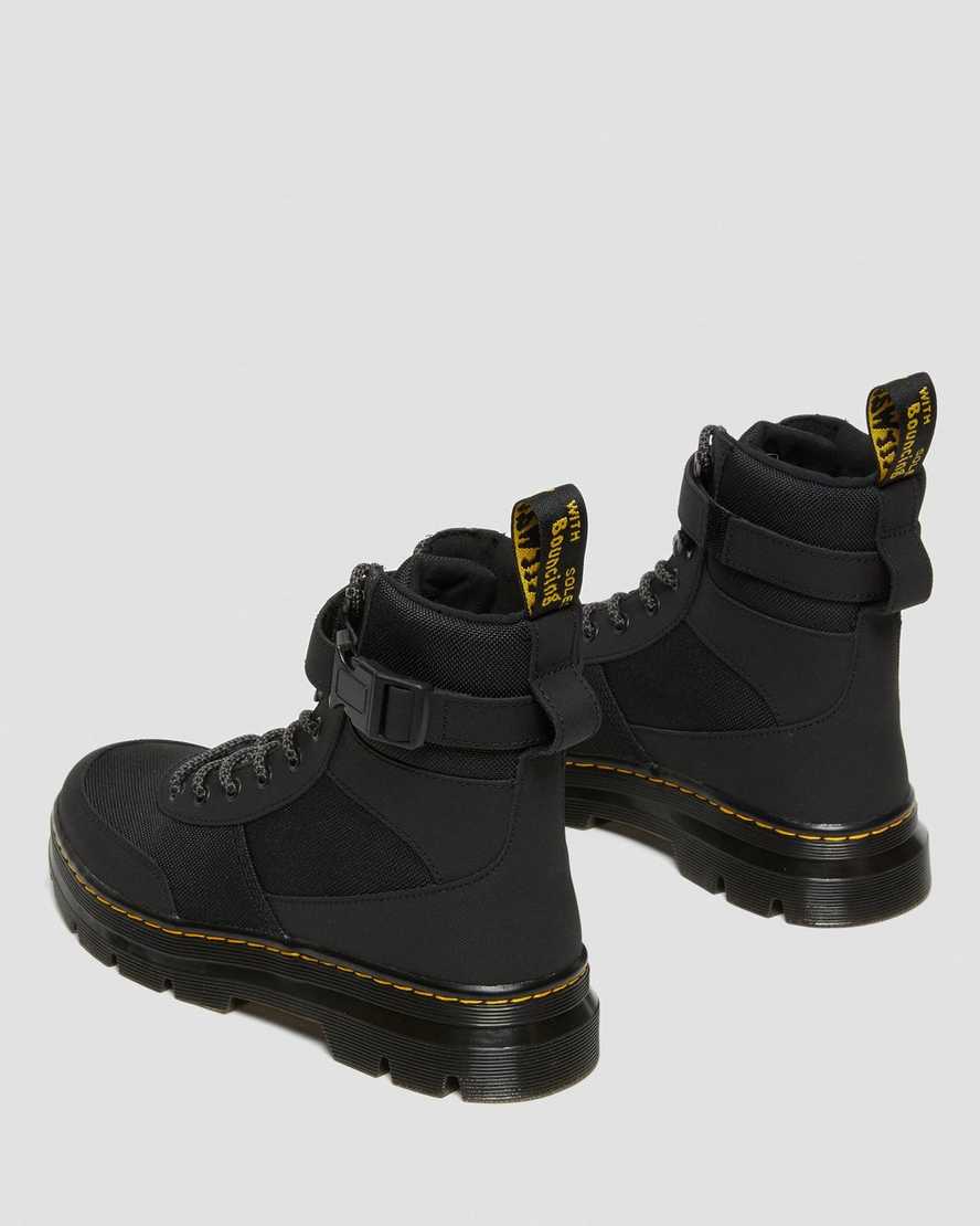 schwarze dr. martens combs tech extra tough poly damen-freizeitstiefel