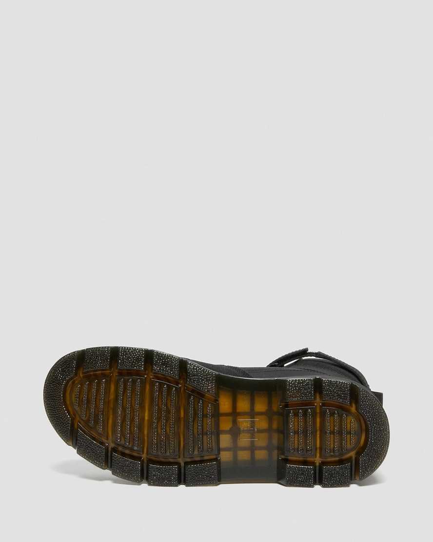 schwarze dr. martens combs tech extra tough poly damen-freizeitstiefel