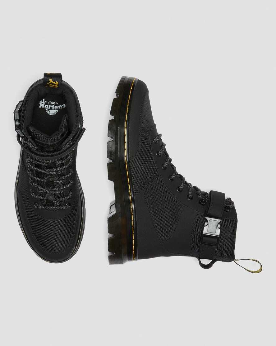 schwarze dr. martens combs tech extra tough poly damen-freizeitstiefel