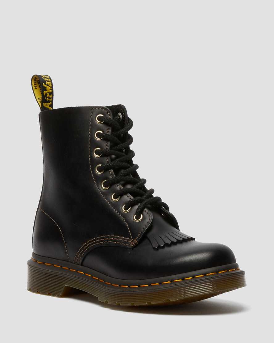 schwarze dr. martens 1460 pascal abruzzo damen-freizeitstiefel