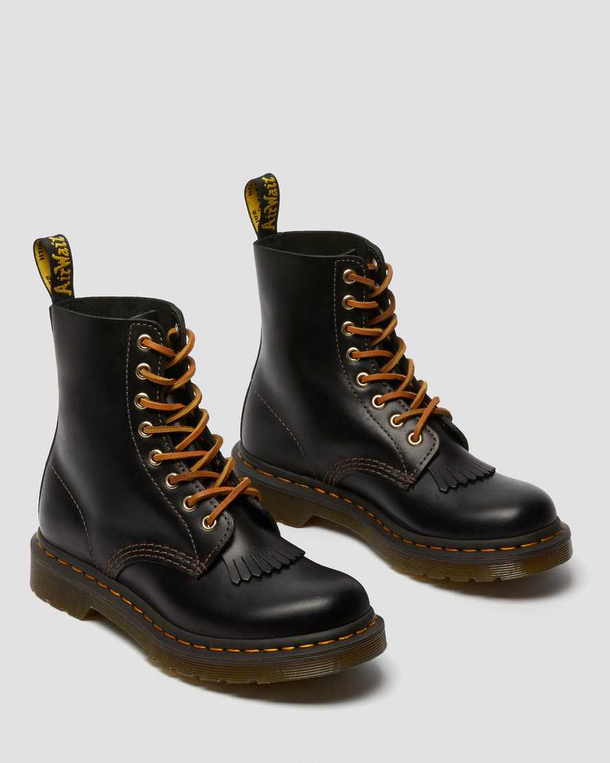 schwarze dr. martens 1460 pascal abruzzo damen-freizeitstiefel