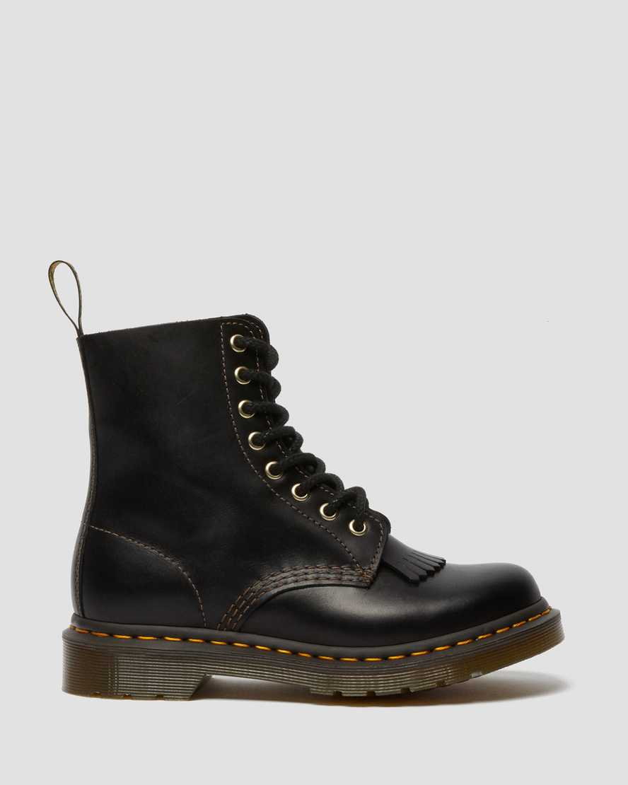 schwarze dr. martens 1460 pascal abruzzo damen-freizeitstiefel