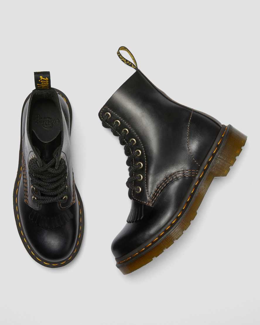 schwarze dr. martens 1460 pascal abruzzo damen-freizeitstiefel