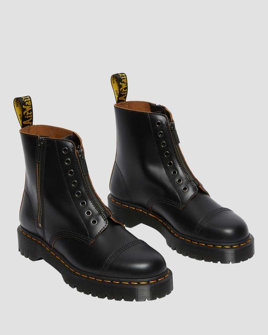 schwarze dr. martens 1460 laceless bex damen-freizeitstiefel