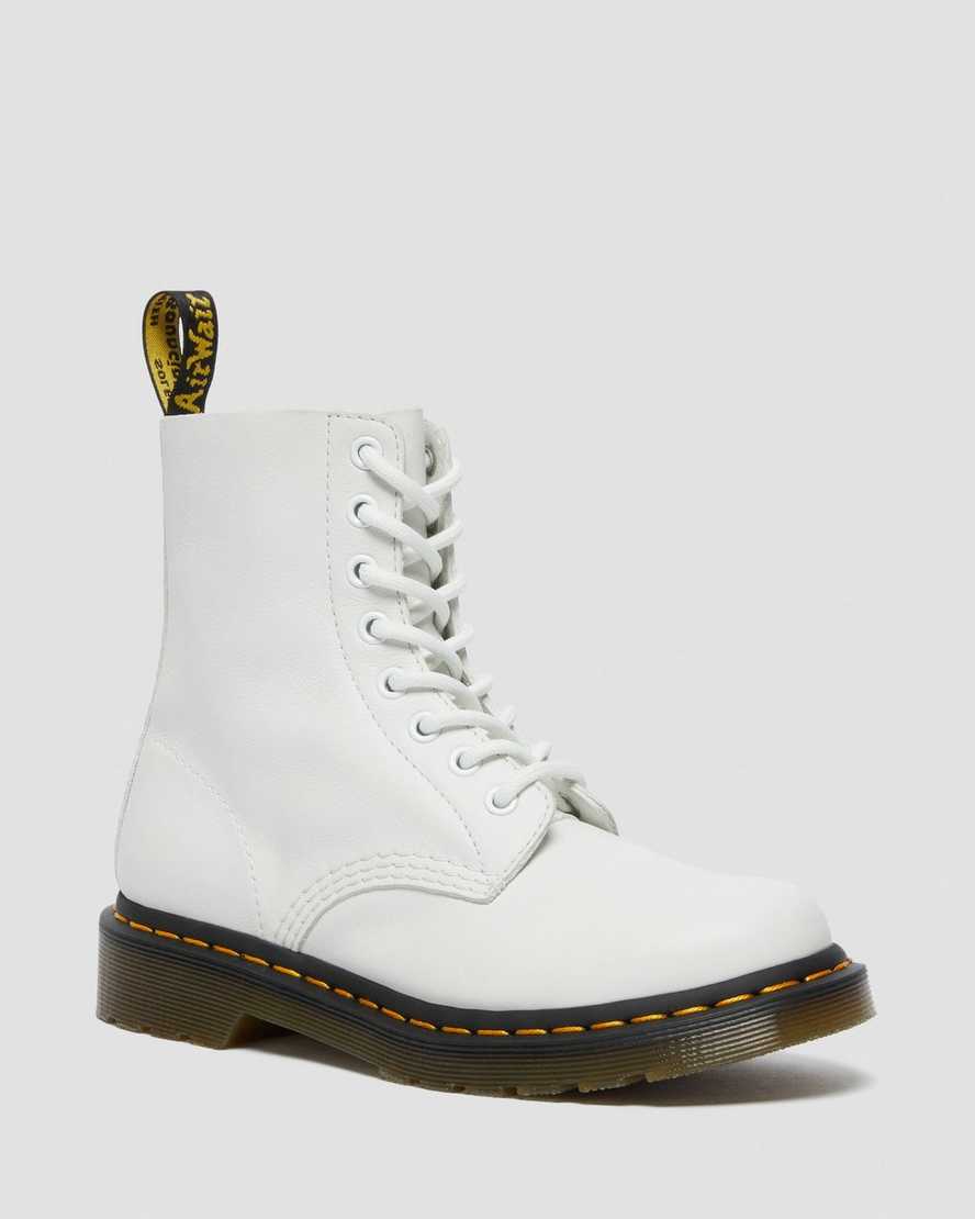 weiße dr. martens 1460 pascal virginia damen-freizeitstiefel