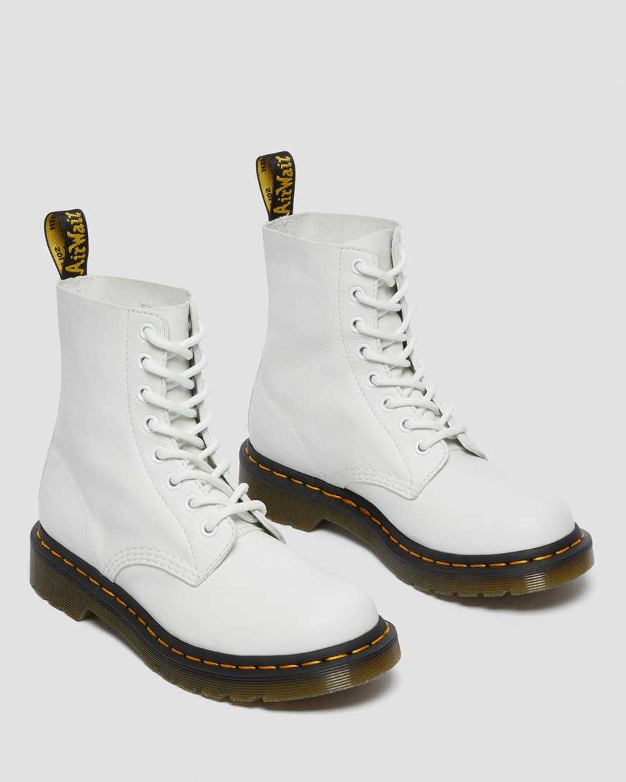 weiße dr. martens 1460 pascal virginia damen-freizeitstiefel