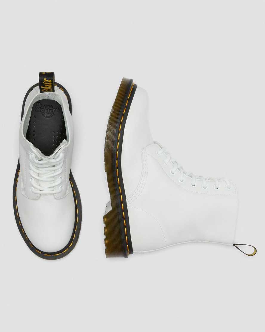 weiße dr. martens 1460 pascal virginia damen-freizeitstiefel