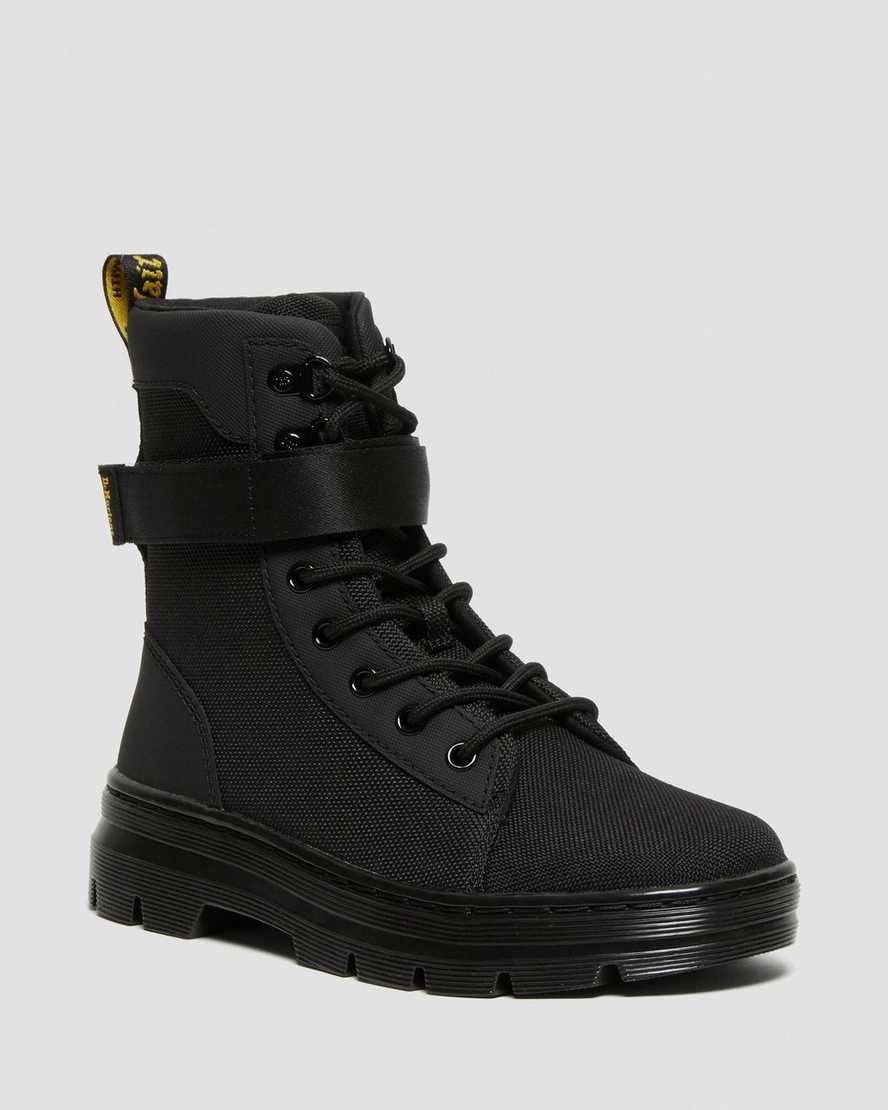 schwarze dr. martens combs tech extra tough damen-freizeitstiefel