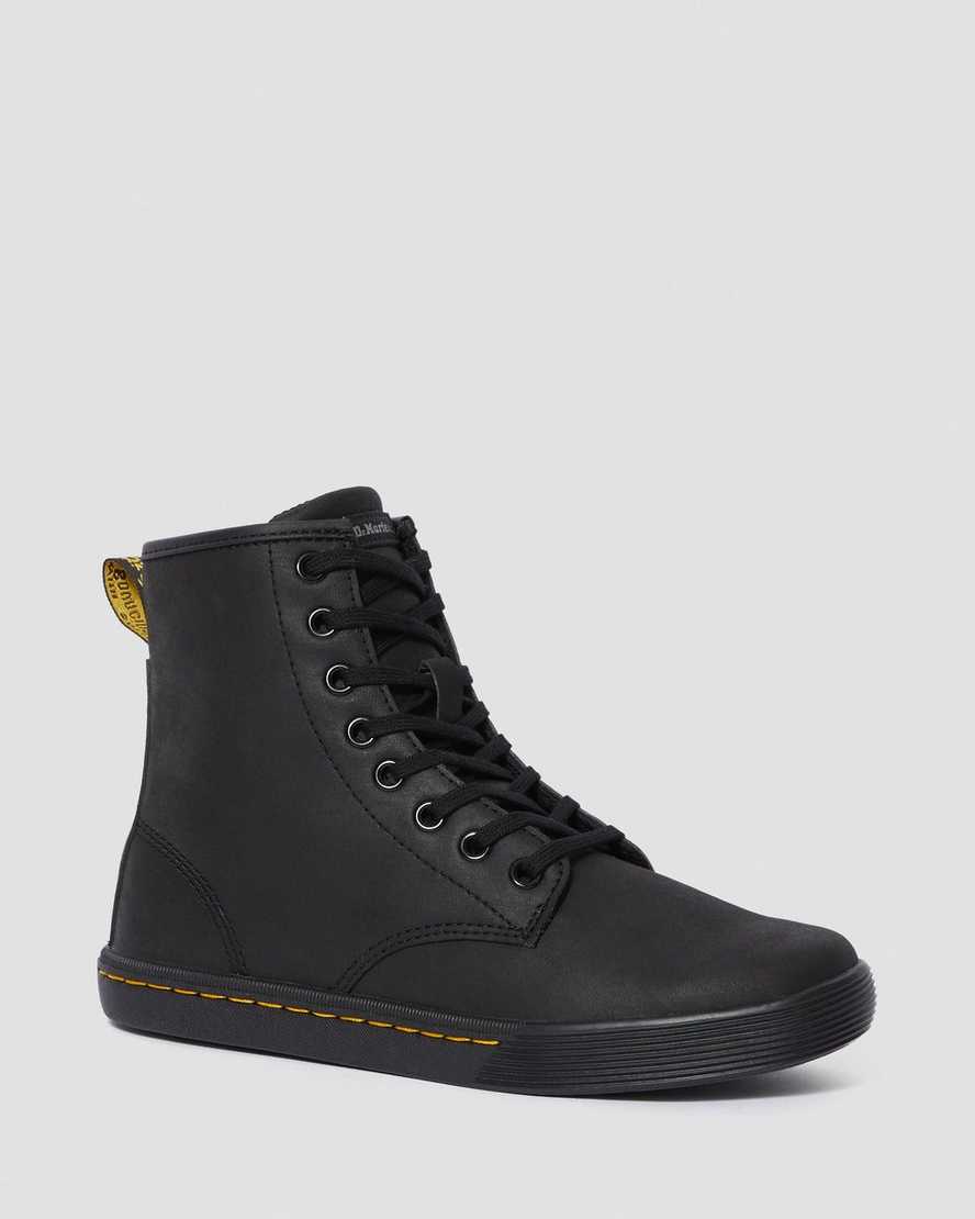 schwarze dr. martens sheridan matte damen-freizeitstiefel