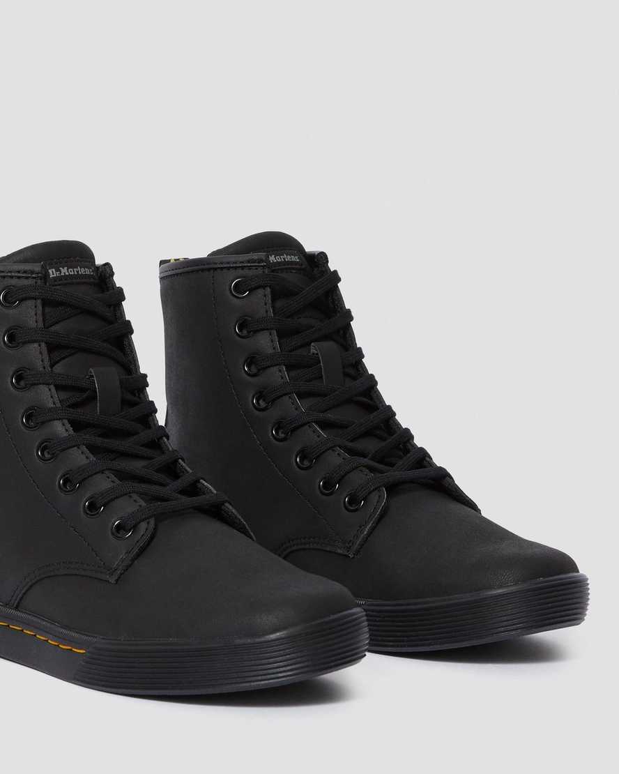 schwarze dr. martens sheridan matte damen-freizeitstiefel