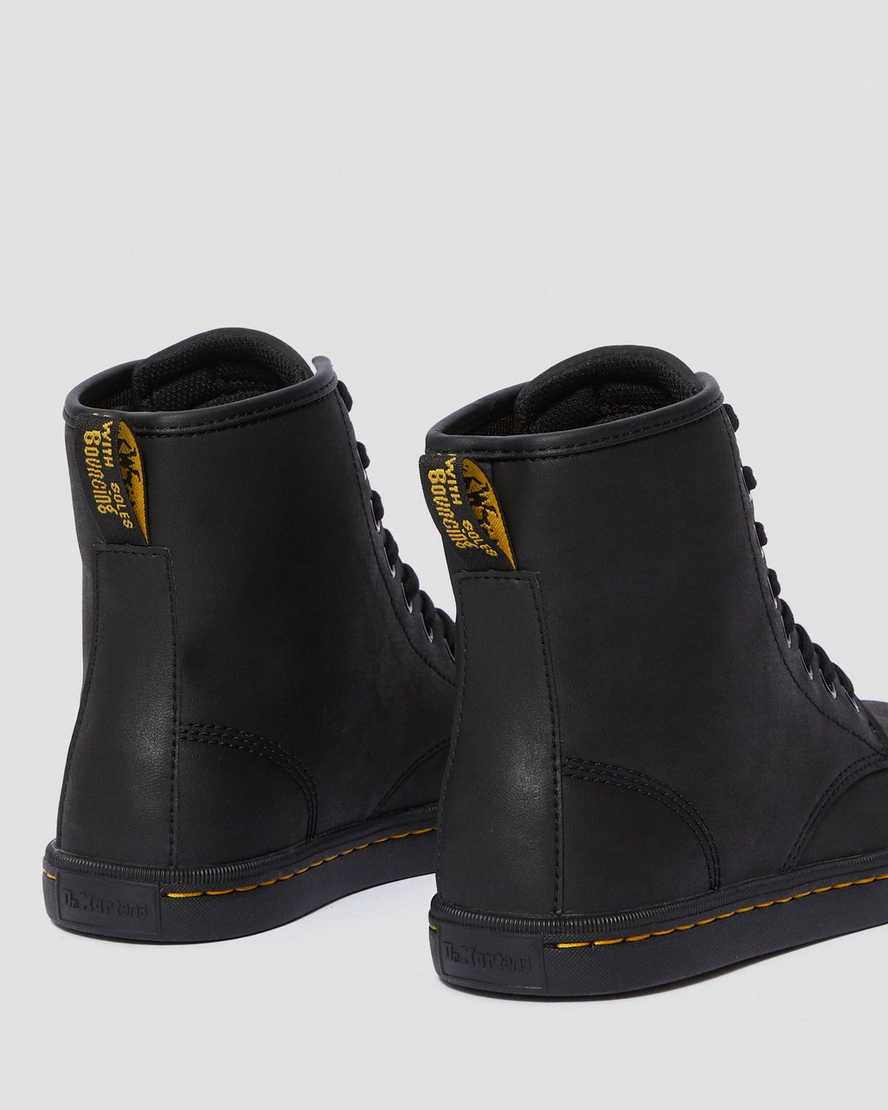 schwarze dr. martens sheridan matte damen-freizeitstiefel