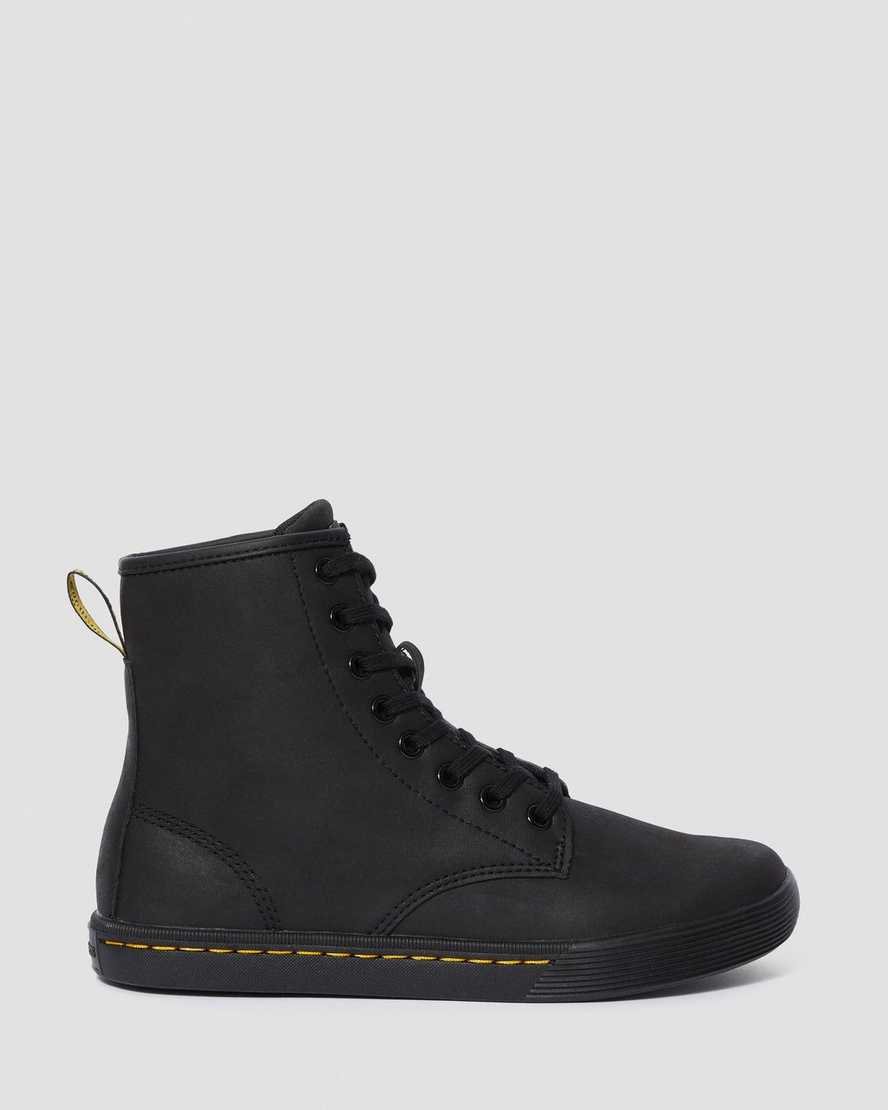 schwarze dr. martens sheridan matte damen-freizeitstiefel