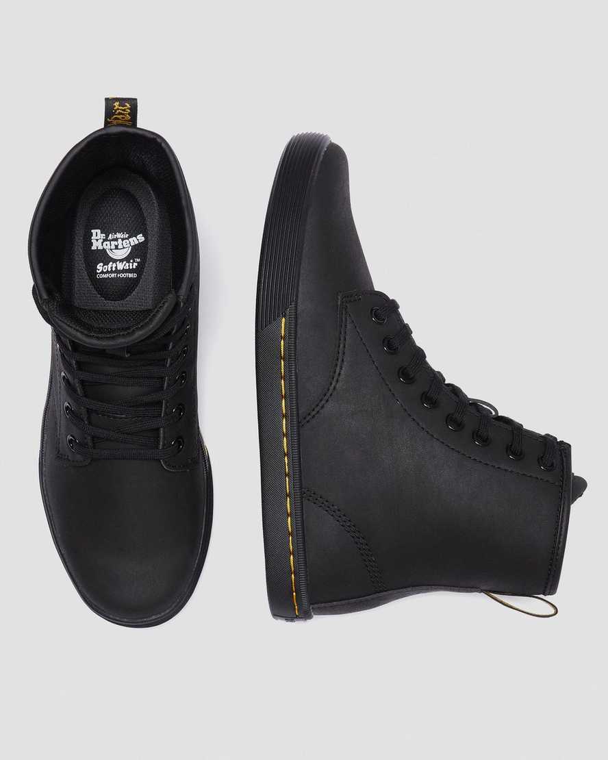 schwarze dr. martens sheridan matte damen-freizeitstiefel