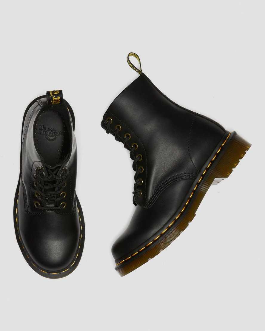schwarze dr. martens 1460 pascal wanama damen-freizeitstiefel
