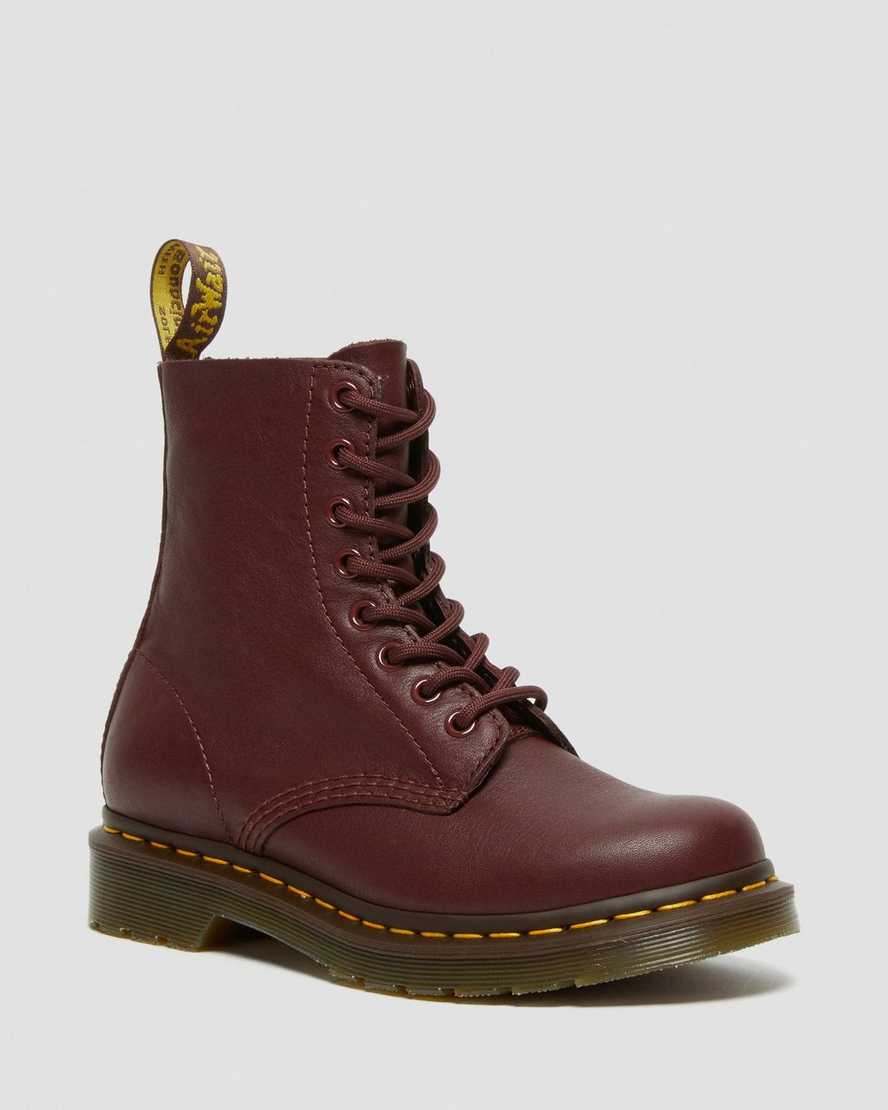 rote dr. martens 1460 pascal virginia damen-freizeitstiefel