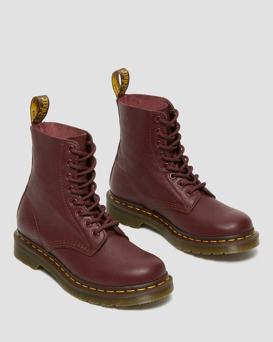 rote dr. martens 1460 pascal virginia damen-freizeitstiefel