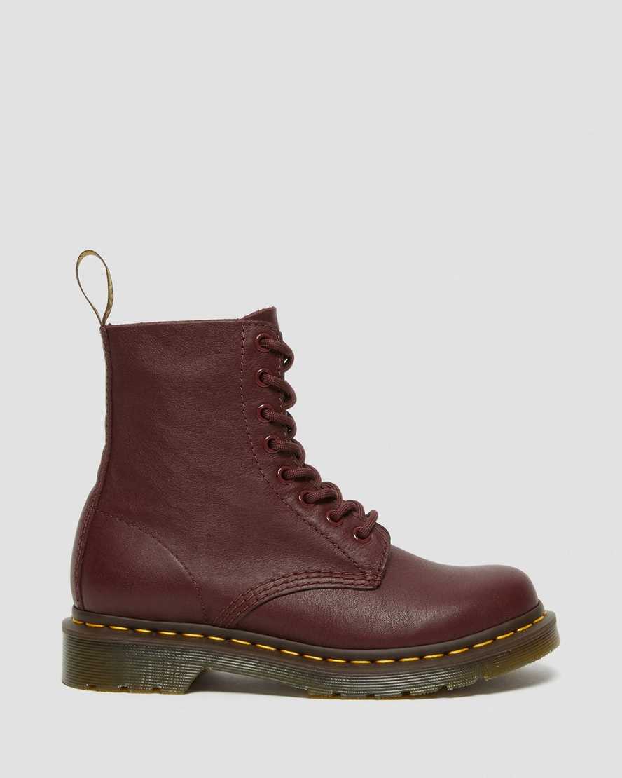 rote dr. martens 1460 pascal virginia damen-freizeitstiefel