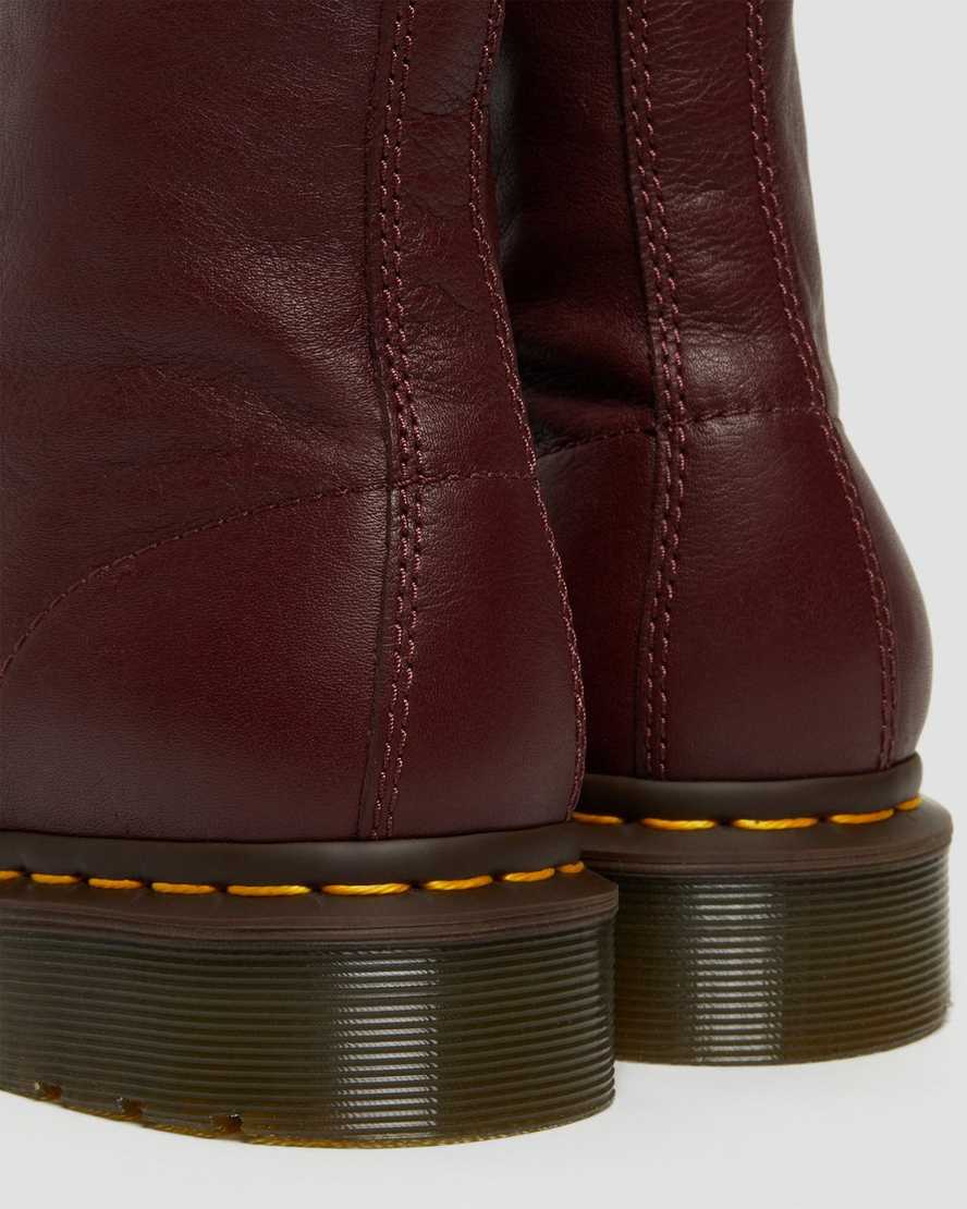 rote dr. martens 1460 pascal virginia damen-freizeitstiefel