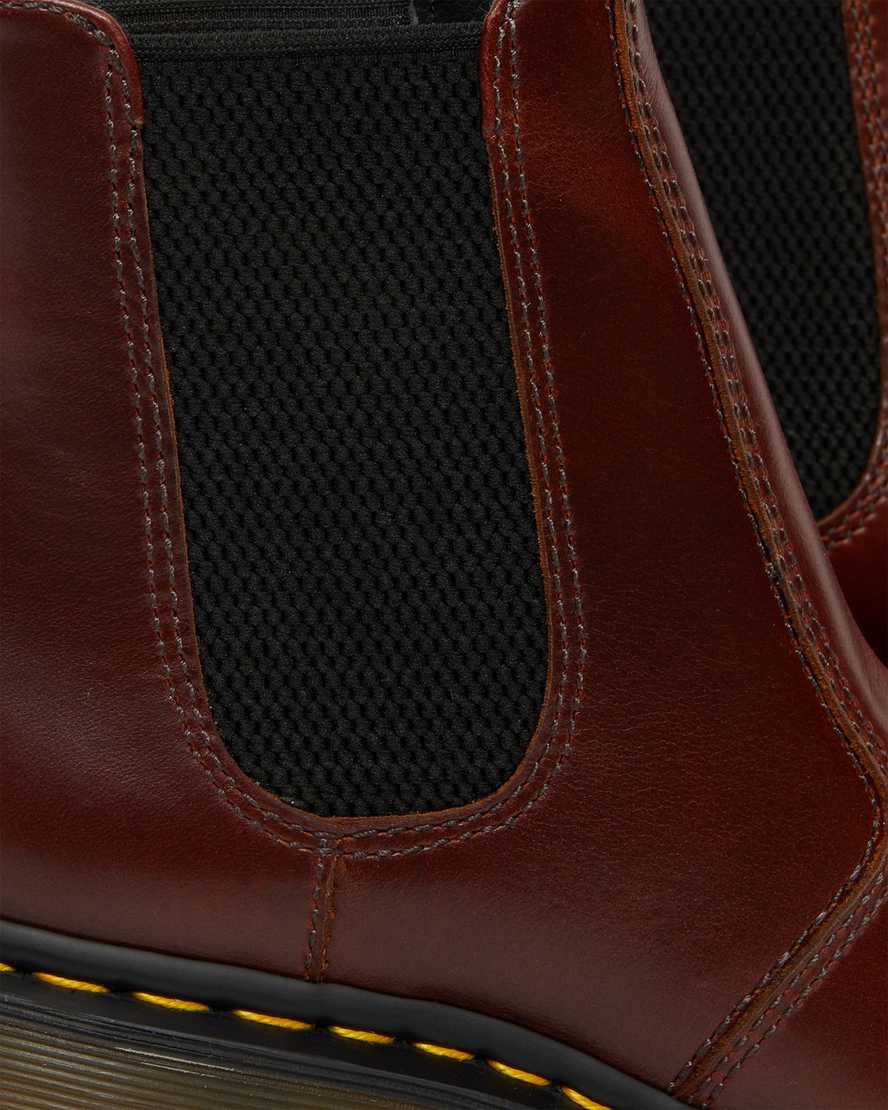 braune dr. martens cadence chelsea boots mit absatz für damen