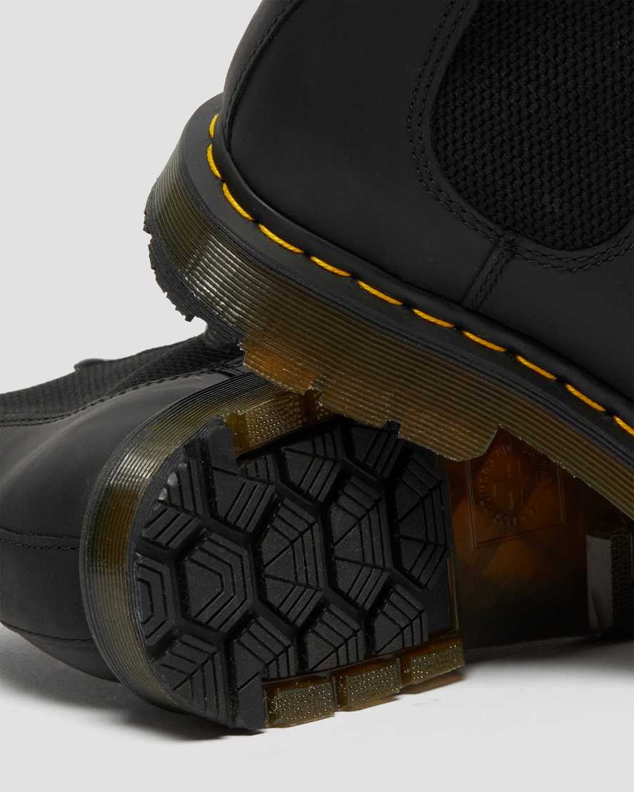 schwarze dr. martens 2976 dm wintergrip chelsea boots für damen