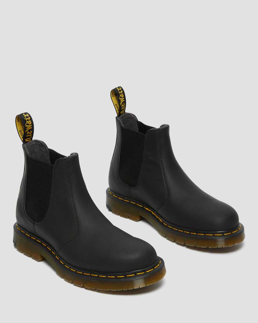 schwarze dr. martens 2976 dm wintergrip chelsea boots für damen