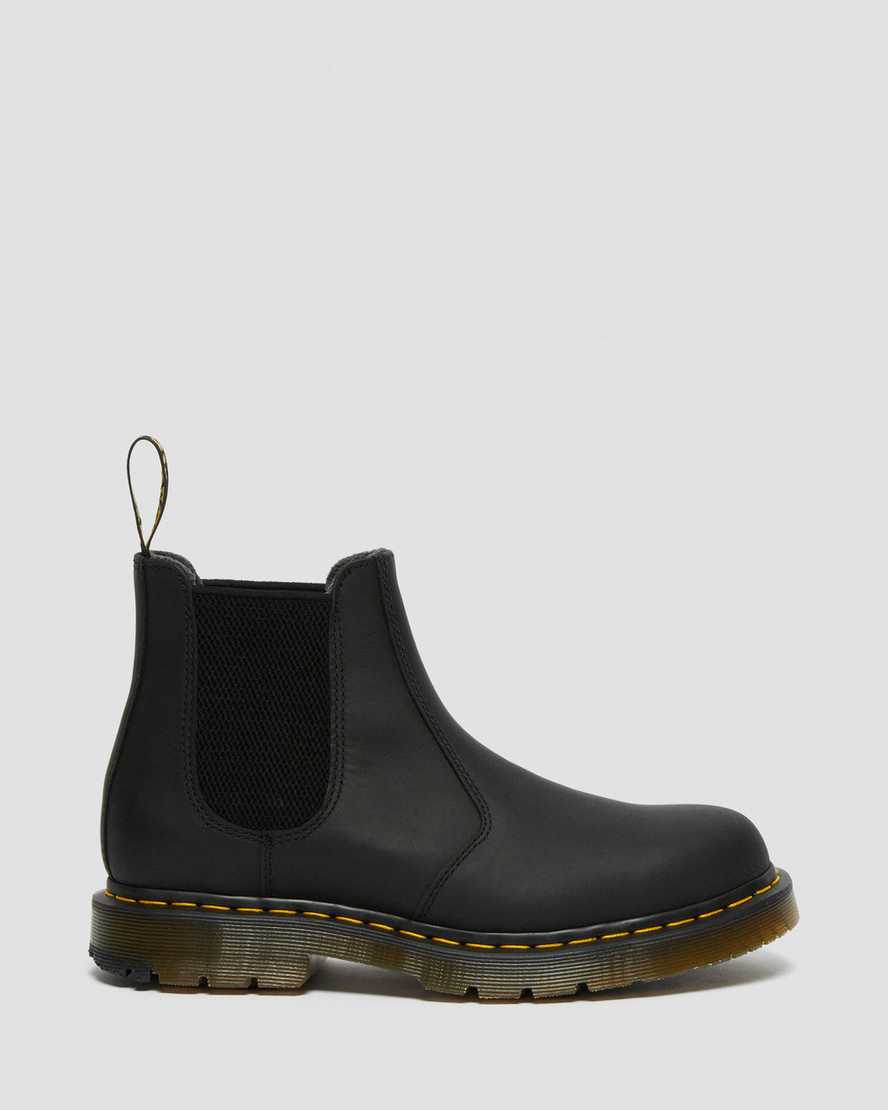 schwarze dr. martens 2976 dm wintergrip chelsea boots für damen