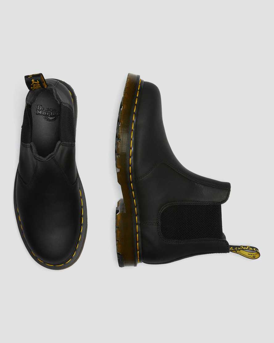 schwarze dr. martens 2976 dm wintergrip chelsea boots für damen