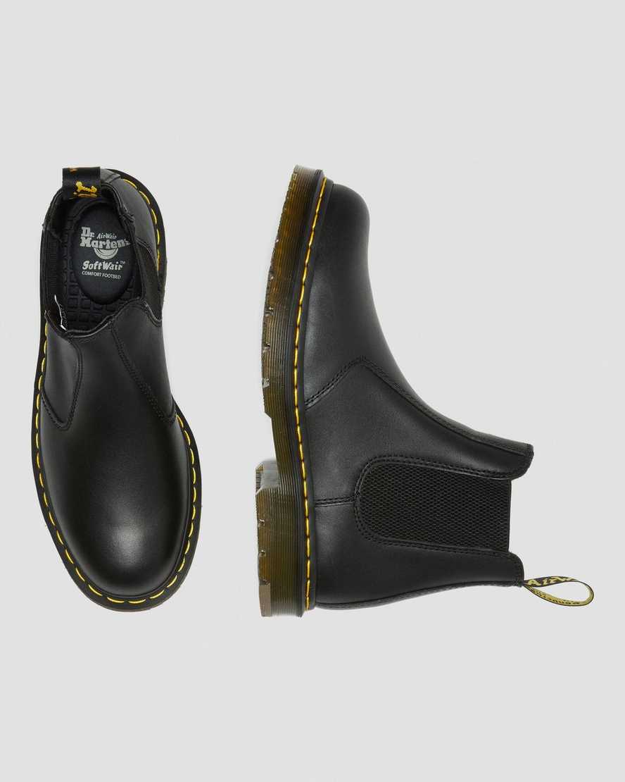 schwarze dr. martens 2976 rutschfeste chelsea boots für damen