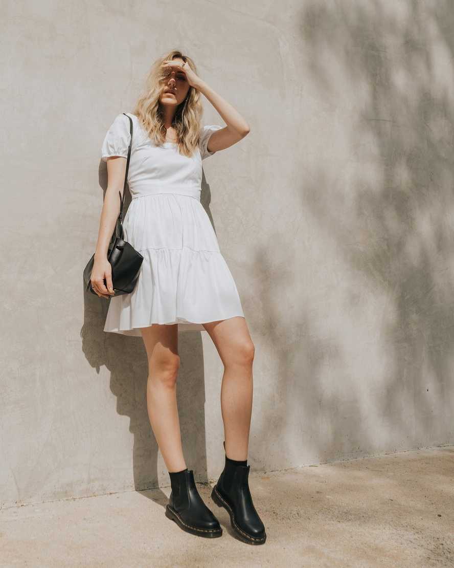 schwarze dr. martens 2976 felix chelsea boots für damen