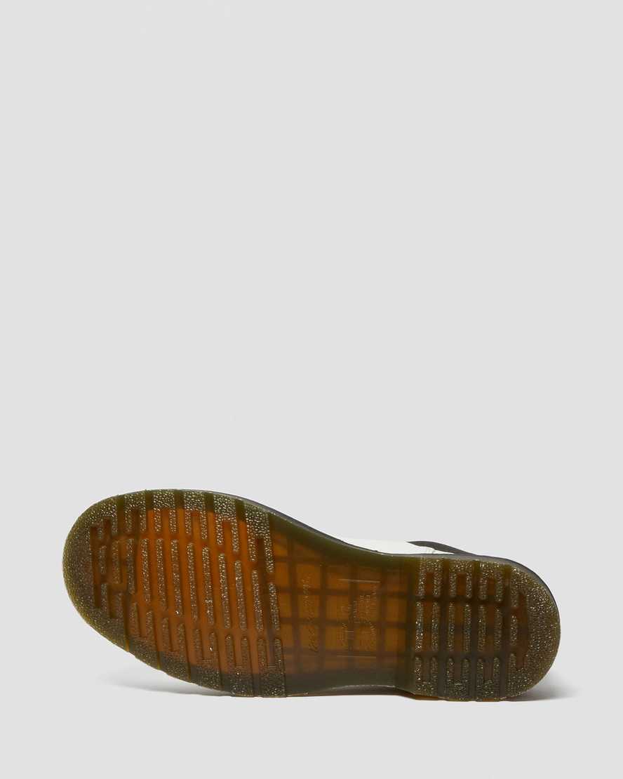 weiße dr. martens 2976 chelsea boots mit gelben nähten für damen
