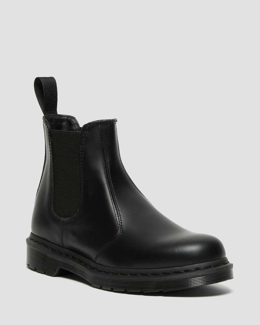schwarze dr. martens 2976 mono smooth chelsea boots für damen