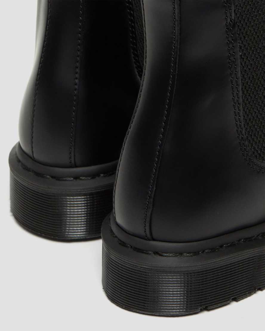 schwarze dr. martens 2976 mono smooth chelsea boots für damen