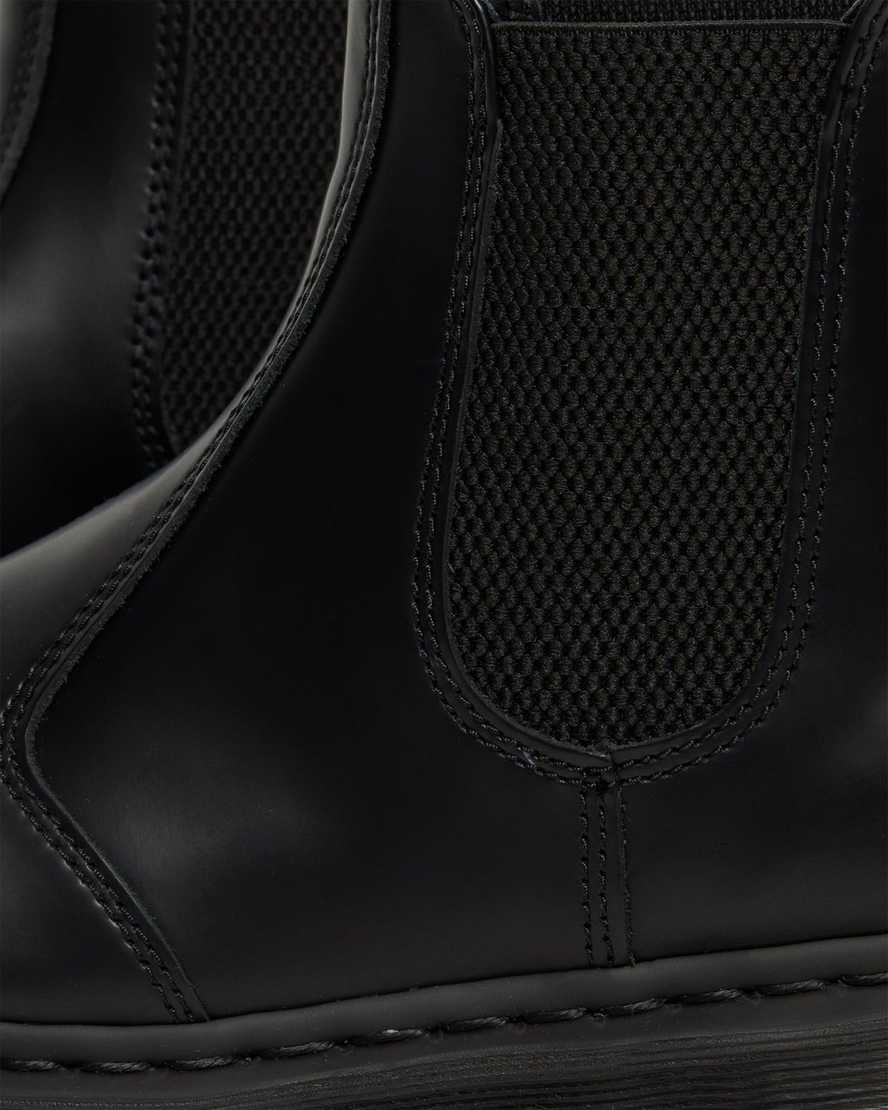 schwarze dr. martens 2976 mono smooth chelsea boots für damen