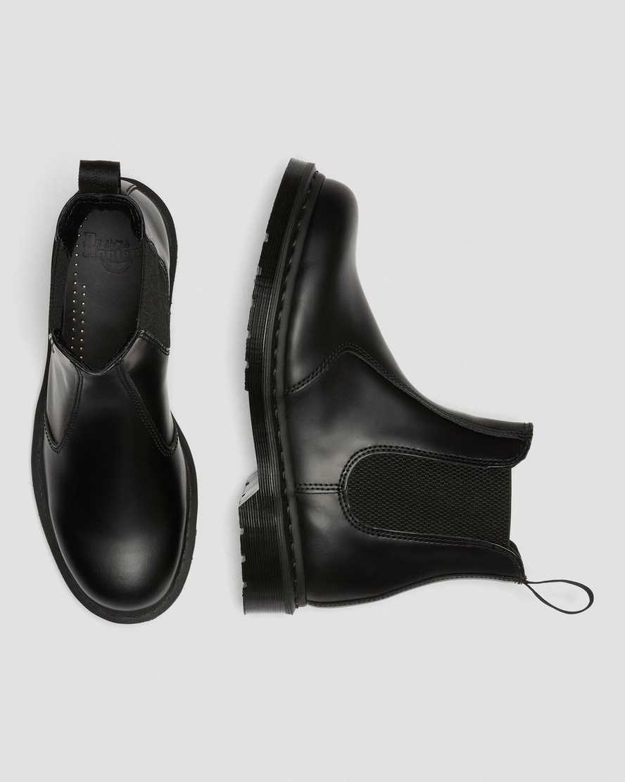 schwarze dr. martens 2976 mono smooth chelsea boots für damen