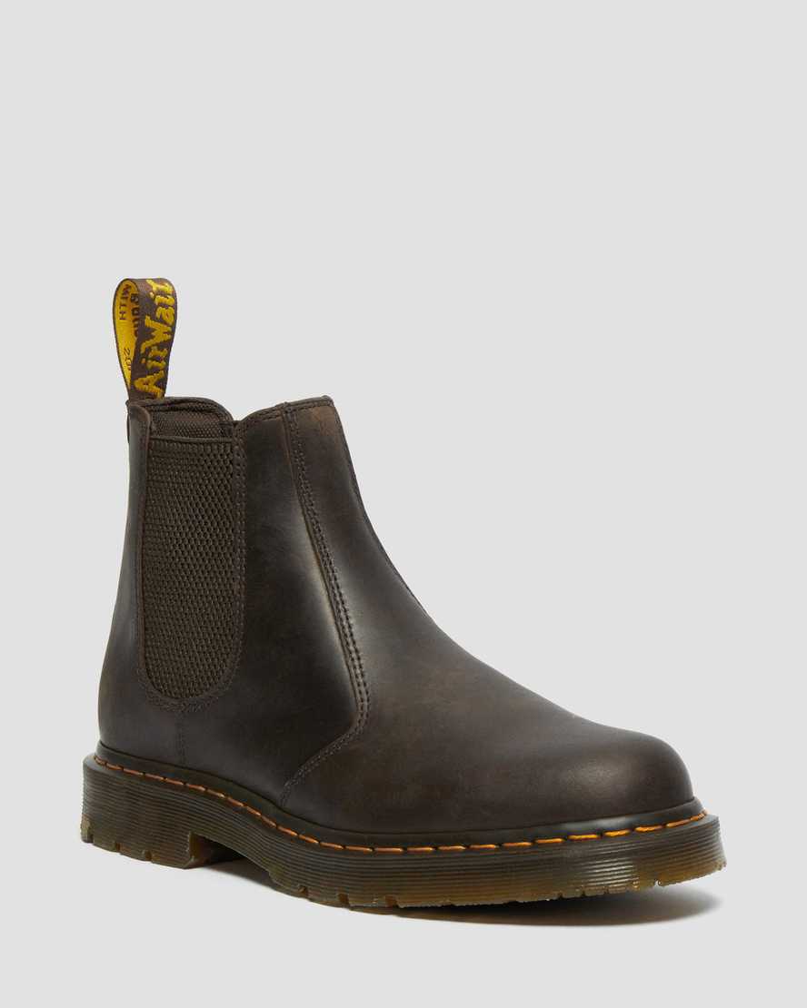 braune dr. martens 2976 rutschfeste chelsea boots für damen