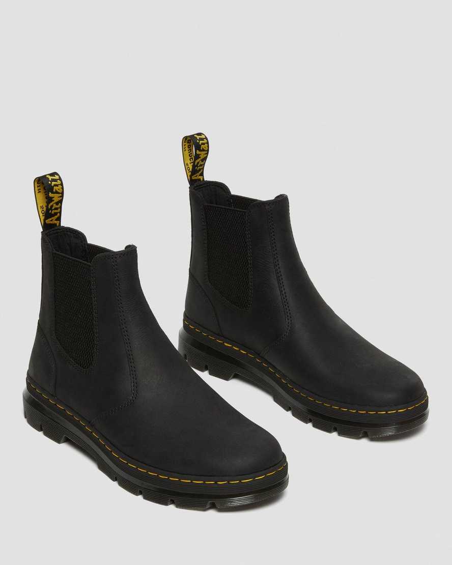 schwarze dr. martens 2976 chelsea boots für damen