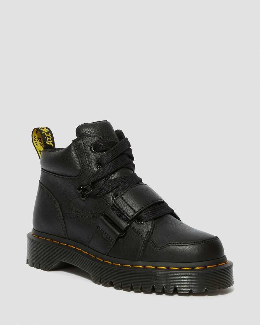 schwarze dr. martens zuma ii damen-klobigstiefel