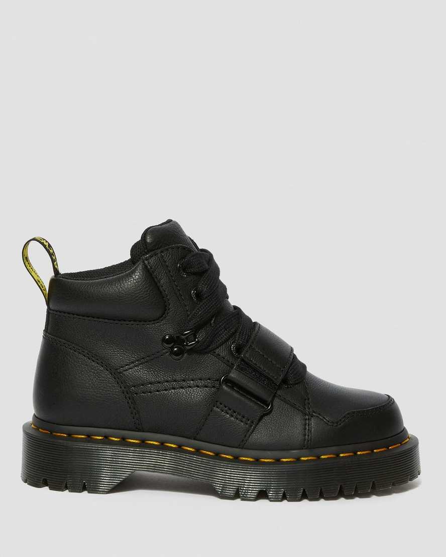 schwarze dr. martens zuma ii damen-klobigstiefel