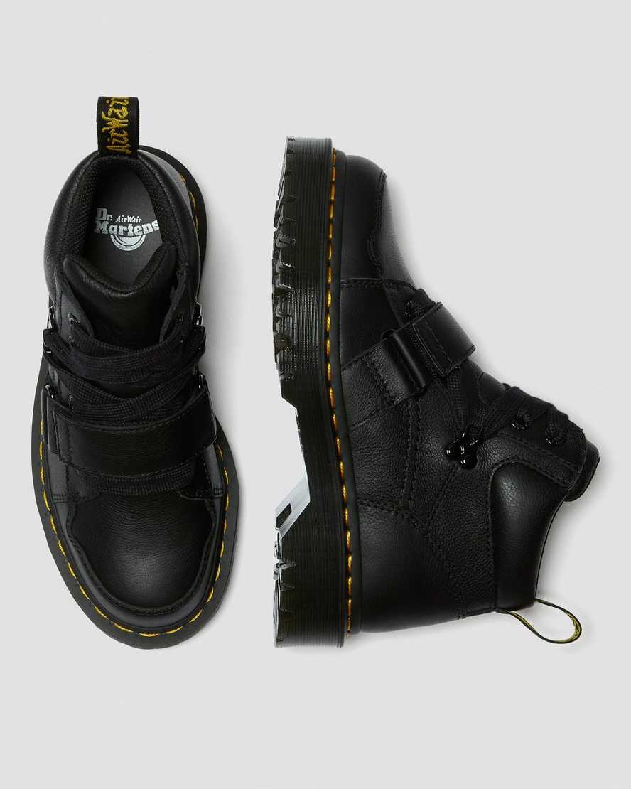 schwarze dr. martens zuma ii damen-klobigstiefel